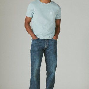Lucky Brand Men's 36/34 Athletic 121 Slim Stretch Blue Denim Medium Wash Jeans